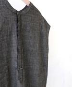 コットンリネン平織デニム　2wayワンピース